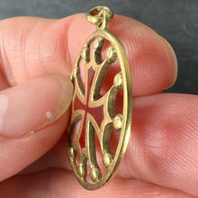 Load image into Gallery viewer, Vintage French 18K Yellow Gold Red Enamel Maltese Cross Medal Charm Pendant