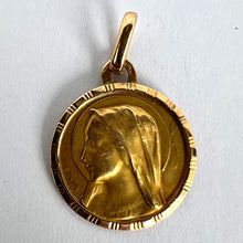 Load image into Gallery viewer, French Perriat Virgin Mary 18K Yellow Gold Pendant Charm
