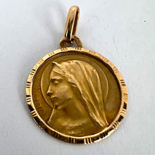 Load image into Gallery viewer, French Perriat Virgin Mary 18K Yellow Gold Pendant Charm