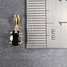 Load image into Gallery viewer, Sapphire Diamond 18K Yellow White Gold Charm Pendant