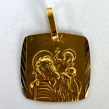 Load image into Gallery viewer, French 18K Yellow Gold Saint Christopher Charm Pendant