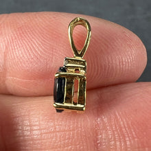 Load image into Gallery viewer, Sapphire Diamond 18K Yellow White Gold Charm Pendant