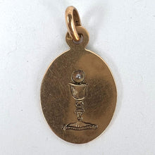 Load image into Gallery viewer, French Holy Chalice 18K Rose Gold Pearl Medal Pendant