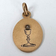 Load image into Gallery viewer, French Holy Chalice 18K Rose Gold Pearl Medal Pendant