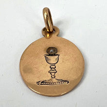 Load image into Gallery viewer, French Holy Chalice 18K Rose Gold Pearl Medal Pendant