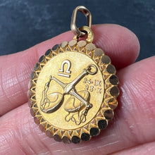 Load image into Gallery viewer, French Perroud Large Libra Zodiac Starsign 18K Yellow Gold Charm Pendant