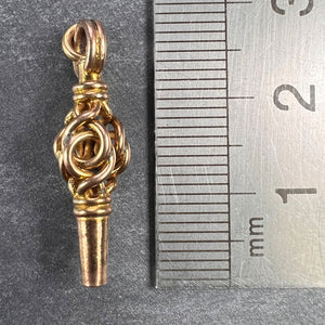 Gold Plated Clock Winder Charm Pendant