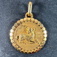 Load image into Gallery viewer, French Perroud Large Ares Zodiac Starsign 18K Yellow Gold Charm Pendant