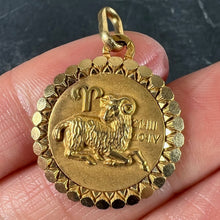Load image into Gallery viewer, French Perroud Large Ares Zodiac Starsign 18K Yellow Gold Charm Pendant