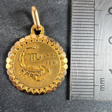 Load image into Gallery viewer, French Perroud Large Scorpio Zodiac Starsign 18K Yellow Gold Charm Pendant