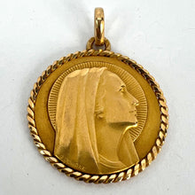 Load image into Gallery viewer, French Serraz Virgin Mary 18K Yellow Gold Medal Pendant