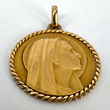 Load image into Gallery viewer, French Serraz Virgin Mary 18K Yellow Gold Medal Pendant