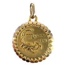 Load image into Gallery viewer, French Perroud Large Scorpio Zodiac Starsign 18K Yellow Gold Charm Pendant