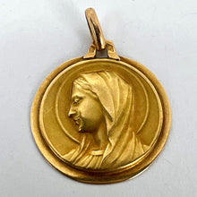 Load image into Gallery viewer, French Virgin Mary 18K Yellow Gold Medal Pendant