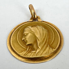 Load image into Gallery viewer, French Virgin Mary 18K Yellow Gold Medal Pendant