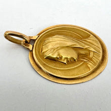 Load image into Gallery viewer, French Virgin Mary 18K Yellow Gold Medal Pendant