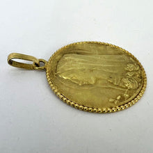 Load image into Gallery viewer, French Dropsy Virgin Mary 18K Yellow Gold Medal Pendant