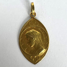 Load image into Gallery viewer, French Dropsy Virgin Mary 18K Yellow Gold Charm Pendant