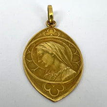 Load image into Gallery viewer, French Dropsy Virgin Mary 18K Yellow Gold Charm Pendant