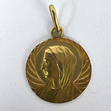 Load image into Gallery viewer, French Religious Virgin Mary 18K Yellow Gold Medal Pendant