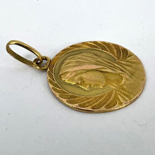 Load image into Gallery viewer, French Religious Virgin Mary 18K Yellow Gold Medal Pendant