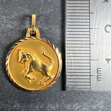 Load image into Gallery viewer, French Taurus Starsign Zodiac 18K Yellow Gold Charm Medal Pendant