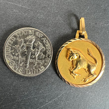 Load image into Gallery viewer, French Taurus Starsign Zodiac 18K Yellow Gold Charm Medal Pendant
