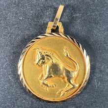 Load image into Gallery viewer, French Taurus Starsign Zodiac 18K Yellow Gold Charm Medal Pendant