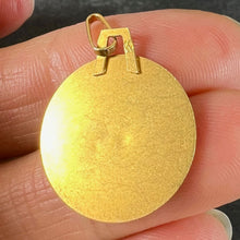 Load image into Gallery viewer, French Taurus Starsign Zodiac 18K Yellow Gold Charm Medal Pendant