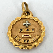 Load image into Gallery viewer, Augis More Than Yesterday 18K Yellow White Gold Enamel Ruby Love Pendant