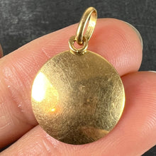 Load image into Gallery viewer, Vintage French Libra Starsign Zodiac 18K Yellow Gold Charm Medal Pendant