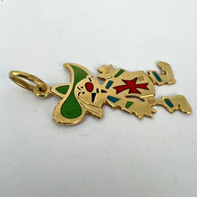 Load image into Gallery viewer, Italian UnoAErre Muskateer 18K Yellow Gold Enamel Charm Pendant