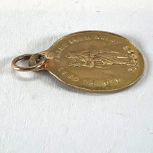 Load image into Gallery viewer, Antique French Notre Dame de Gray Guardian Angel 18 Karat Yellow Gold Charm Medal Pendant
