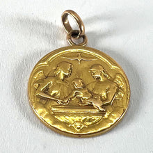 Load image into Gallery viewer, French Dropsy Baptism Angel Holy Dove 18K Yellow Gold Religious Medal Pendant