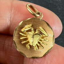 Load image into Gallery viewer, Vintage French Cancer Starsign Zodiac 18K Yellow Gold Charm Medal Pendant