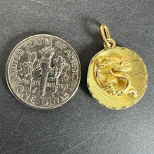 Load image into Gallery viewer, Vintage French Capricorn Starsign Zodiac 18K Yellow Gold Charm Medal Pendant