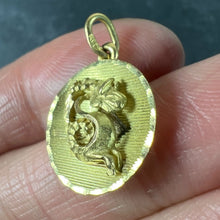Load image into Gallery viewer, Vintage French Capricorn Starsign Zodiac 18K Yellow Gold Charm Medal Pendant