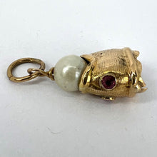 Load image into Gallery viewer, Fish Head 18K Yellow Gold Pearl Charm Pendant