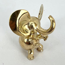 Load image into Gallery viewer, Large Lucky Elephant 14K Yellow Gold Charm Pendant
