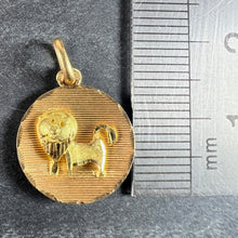 Load image into Gallery viewer, Vintage French Leo Starsign Zodiac 18K Yellow Gold Charm Medal Pendant