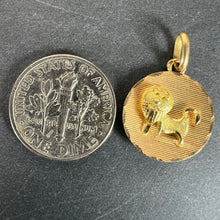 Load image into Gallery viewer, Vintage French Leo Starsign Zodiac 18K Yellow Gold Charm Medal Pendant