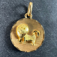 Load image into Gallery viewer, Vintage French Leo Starsign Zodiac 18K Yellow Gold Charm Medal Pendant