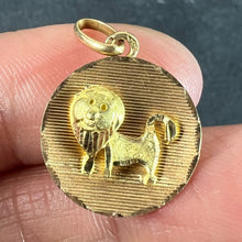 Load image into Gallery viewer, Vintage French Leo Starsign Zodiac 18K Yellow Gold Charm Medal Pendant