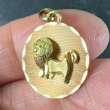 Load image into Gallery viewer, Vintage French Leo Starsign Zodiac 18K Yellow Gold Charm Medal Pendant