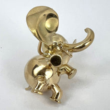 Load image into Gallery viewer, Large Lucky Elephant 14K Yellow Gold Charm Pendant