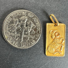 Load image into Gallery viewer, Vintage French Perroud Ares Zodiac 18K Yellow Gold Medal Pendant