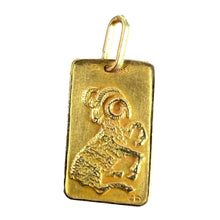 Load image into Gallery viewer, Vintage French Perroud Ares Zodiac 18K Yellow Gold Medal Pendant