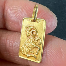 Load image into Gallery viewer, Vintage French Perroud Ares Zodiac 18K Yellow Gold Medal Pendant