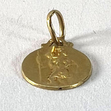 Load image into Gallery viewer, Small Vintage French St Christopher 18K Yellow Gold Charm Pendant