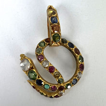 Load image into Gallery viewer, Serpent Snake 18K Yellow Gold Gem Set Pendant